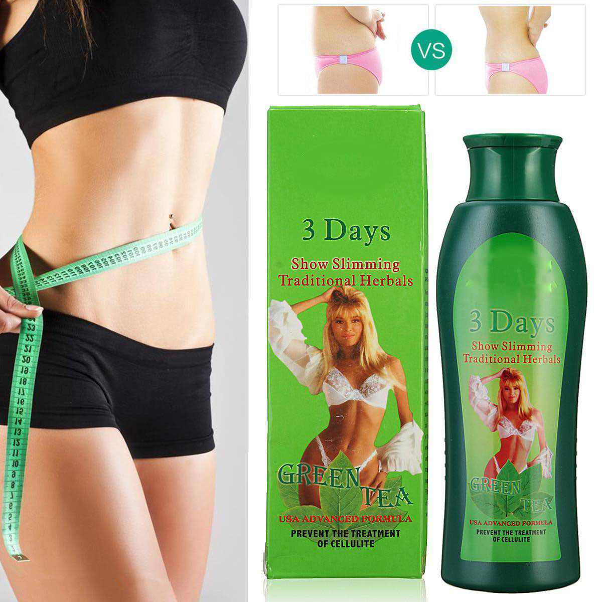 3 Days Slimming Cream for Weight Loss and Cellulite with Green Herbal Tea_1