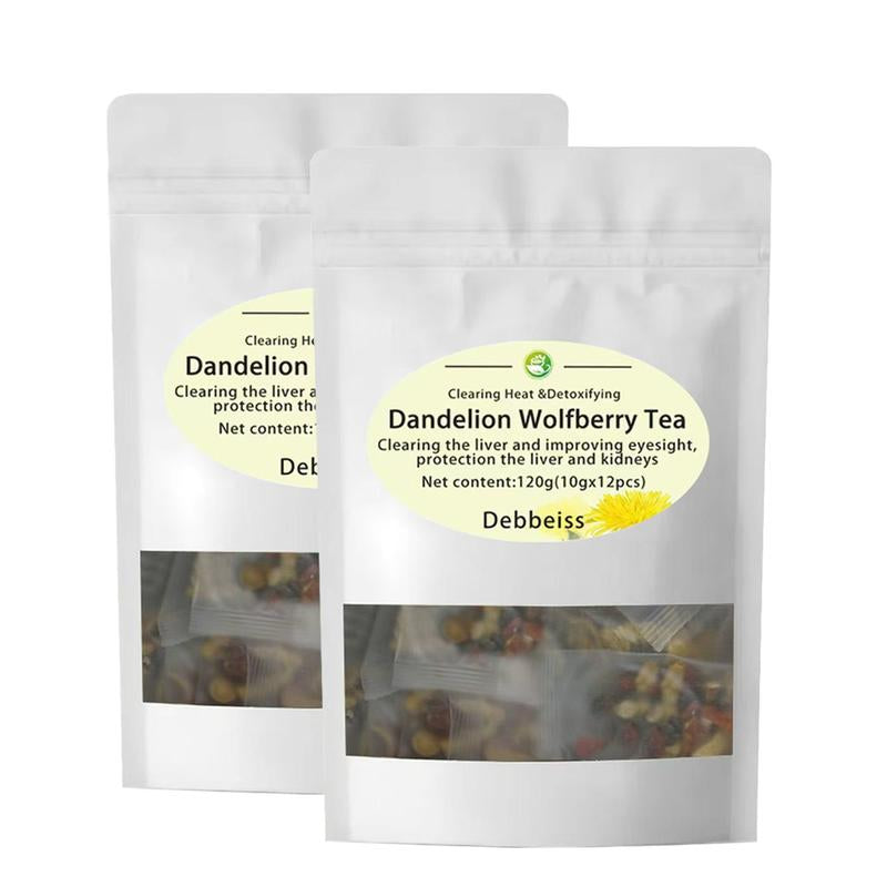 Dandelion Wolfberry Tea-A Blend of Seven Natural Herbal Ingredients, 120G per Pack, Individually Wrapped