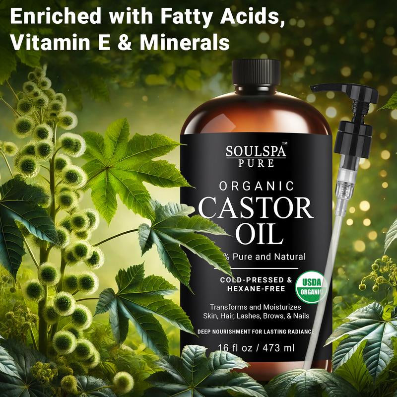 Organic Castor Oil - Glass Bottle