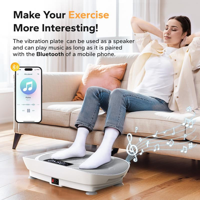 MERACH Vibration Plate Exercise Machine, Lymphatic Drainage Machine, Whole Body Workout Vibration Platform for Wellness and Fitness