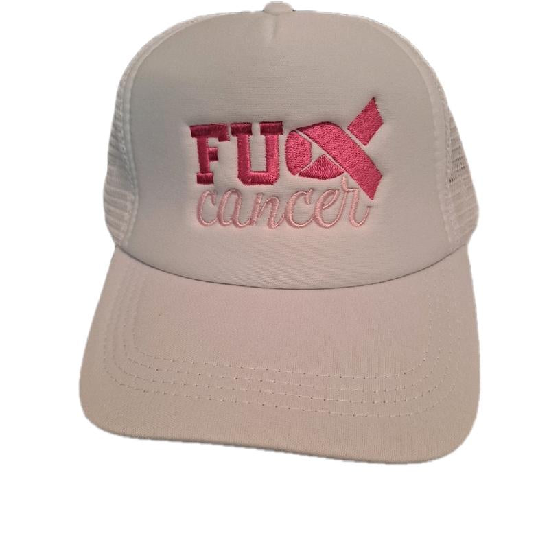 Breast Cancer Awareness F Cancer Embroidered Foam Trucker Hat