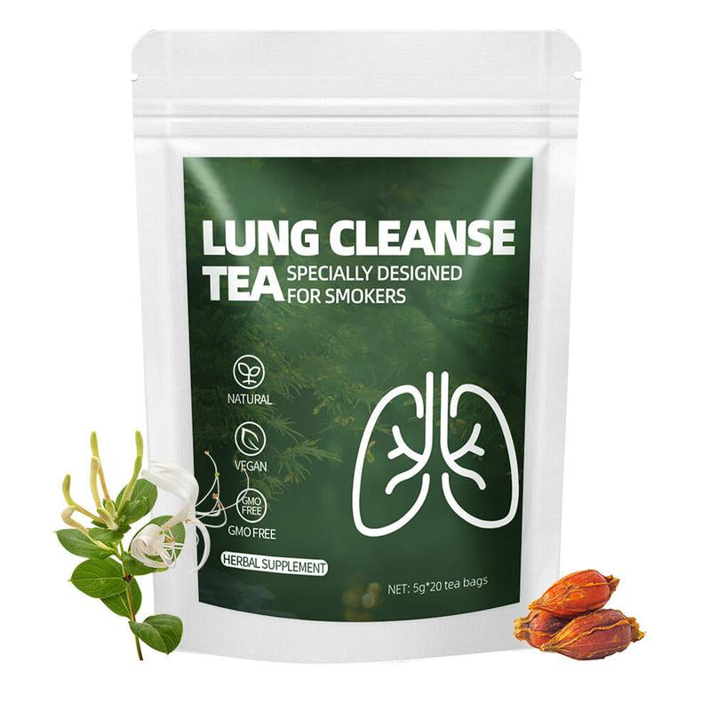 Lung Clearing Tea, Cassia Seed, Barley, Dandelion, Licorice, Gardenia, Burdock, Tangerine Peel, Wolfberry, Chrysanthemum, 5G X 20 Pack Herbal Beverage Caffeine-Free Wellness Drink Natural Kidney