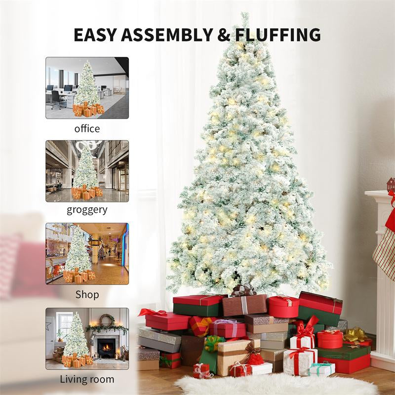 Christmas Tree PVC Artificial Snow Christmas, Tree Mall Window Decoration, Tree Cedar Christmas Tree Christmas Decoration Supplies Metal Light