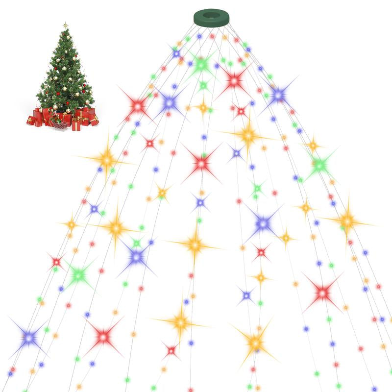 Christmas String Lights for Tree, 400 Leds Christmas Tree Lights with Memory Function & 8 Modes, 8.2FT X 16 Lines Fairy Lights with Timing Function for Christmas Tree Decorations