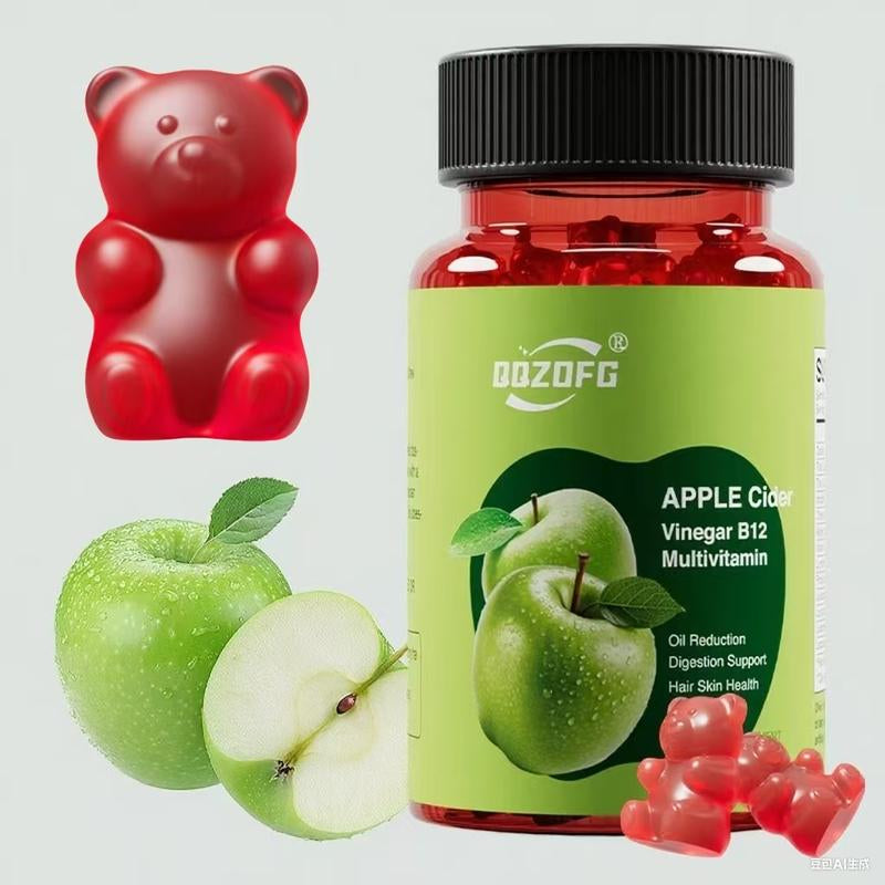Apple Cider Vinegar Gummies Formulated to Support Normaenergy Levels & Gut Health-Supports Digestion,Detox &Cleansing Vitamin Supplement