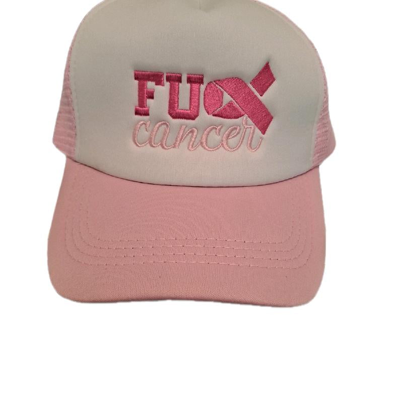 Breast Cancer Awareness F Cancer Embroidered Foam Trucker Hat