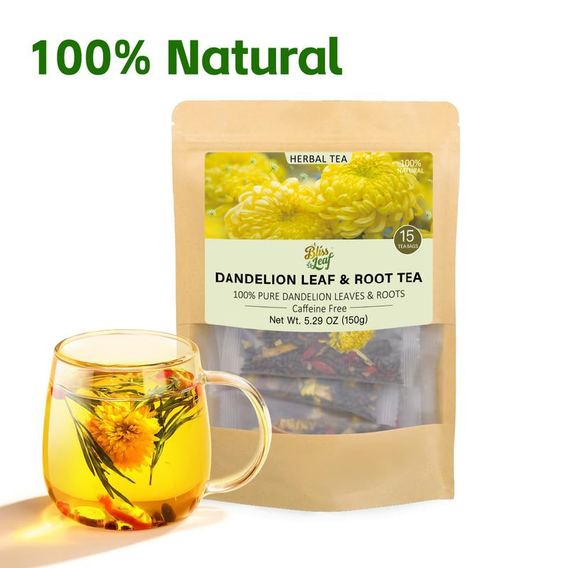 Dandelion Wolfberry Tea - Dandelion Goji Berry Tea - 100% Natural Dandelion Leaves & Roots | 150G per Pack | Caffeine Free