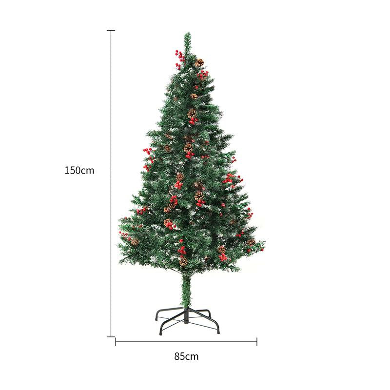 Christmas Tree PVC Artificial Snow Christmas, Tree Mall Window Decoration, Tree Cedar Christmas Tree Christmas Decoration Supplies Metal Light