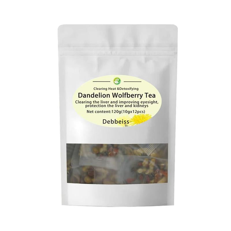 Dandelion Wolfberry Tea-A Blend of Seven Natural Herbal Ingredients, 120G per Pack, Individually Wrapped