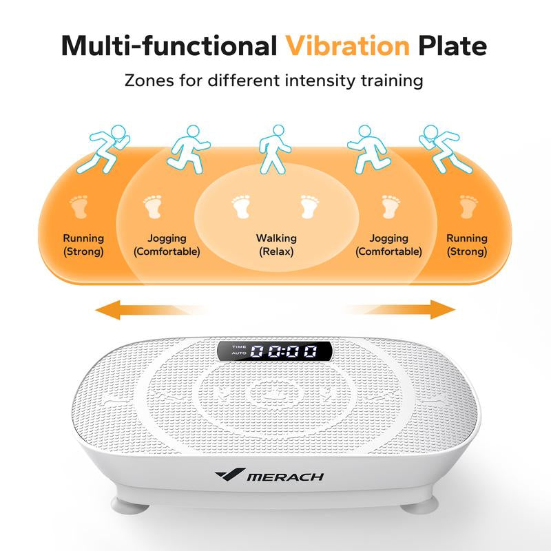 MERACH Vibration Plate Exercise Machine, Lymphatic Drainage Machine, Whole Body Workout Vibration Platform for Wellness and Fitness